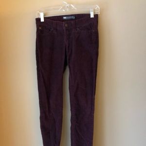Levi’s Maroon low rise skinny corduroys
